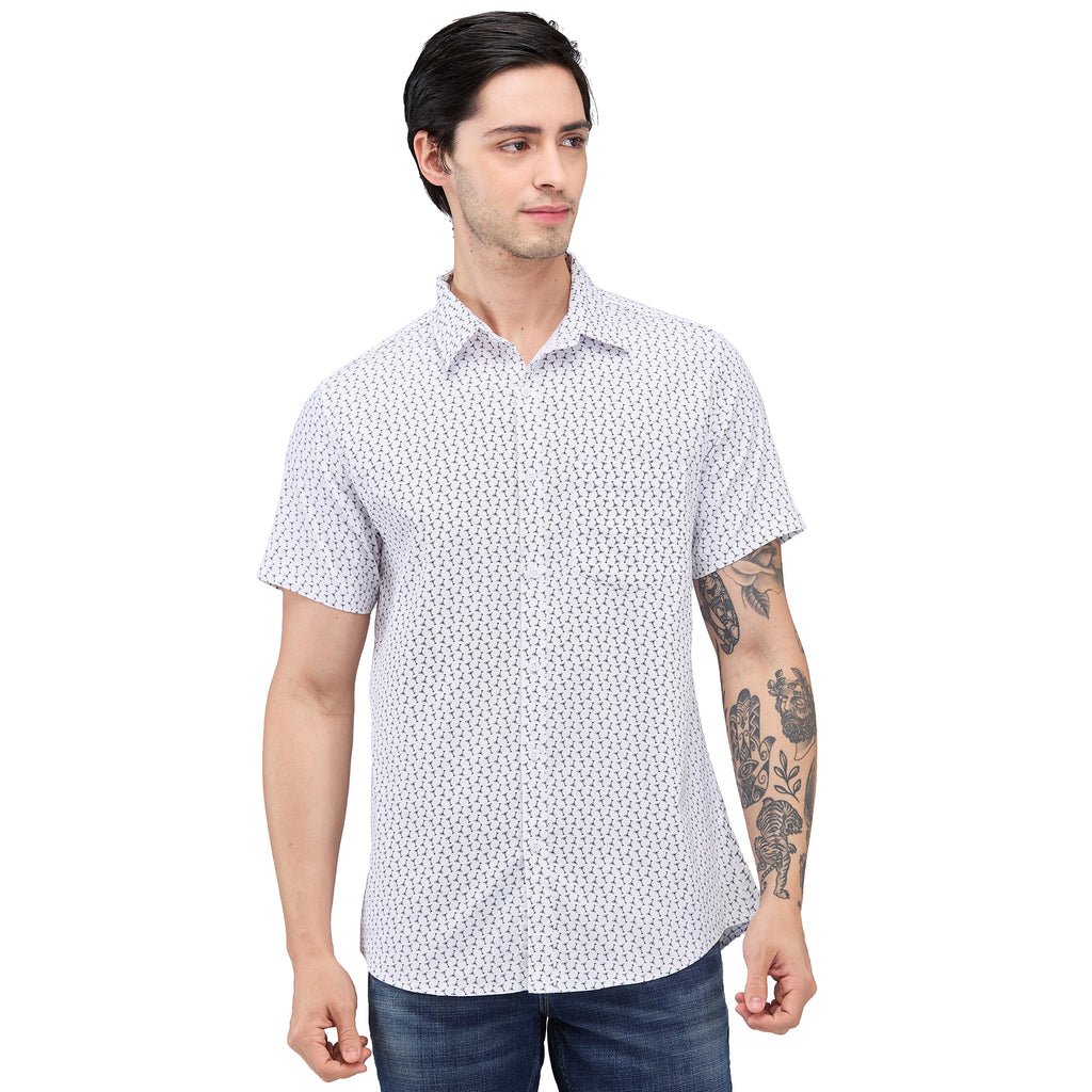 nick&jess Mens Slim Fit half Sleeves Cotton Shirts ( pack of 3)