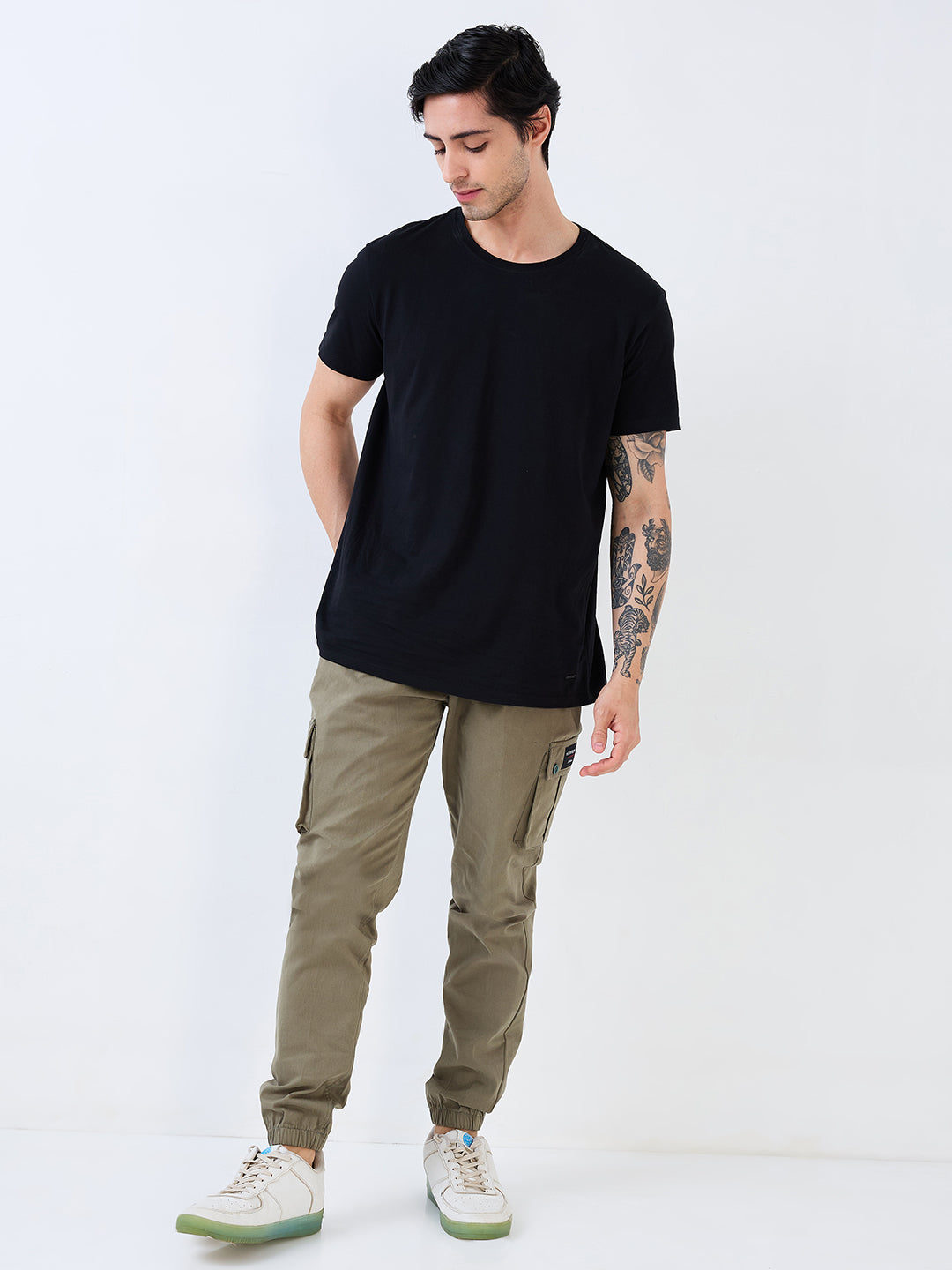 nick&jess Mens Joggers Trousers 97% Cotton 3% Stretch Peach Finish with Pocket and Inner Draw Strings