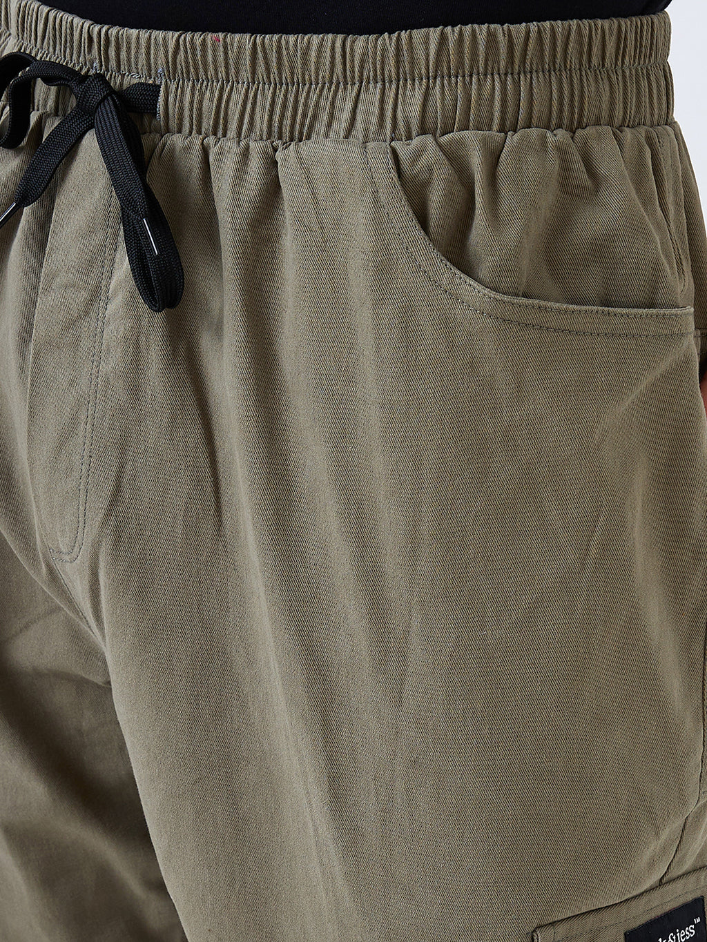 nick&jess Mens Joggers Trousers 97% Cotton 3% Stretch Peach Finish with Pocket and Inner Draw Strings