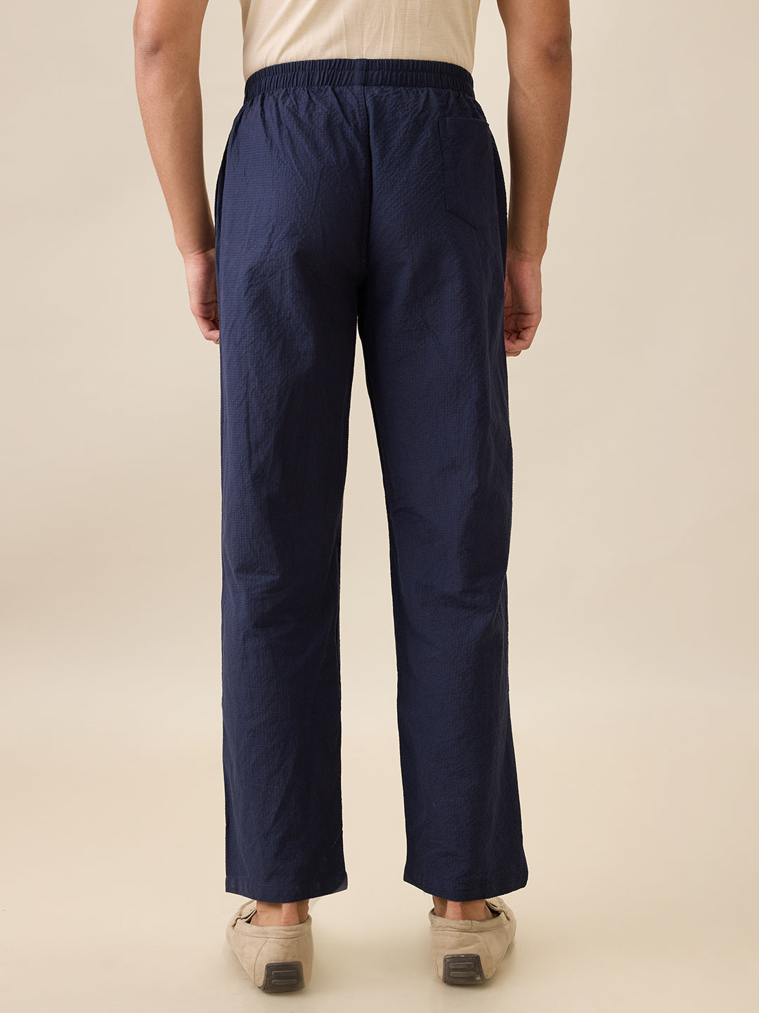 Nick&Jess Mens 100% Cotton Dobby Mens Nevy Blue Pajama