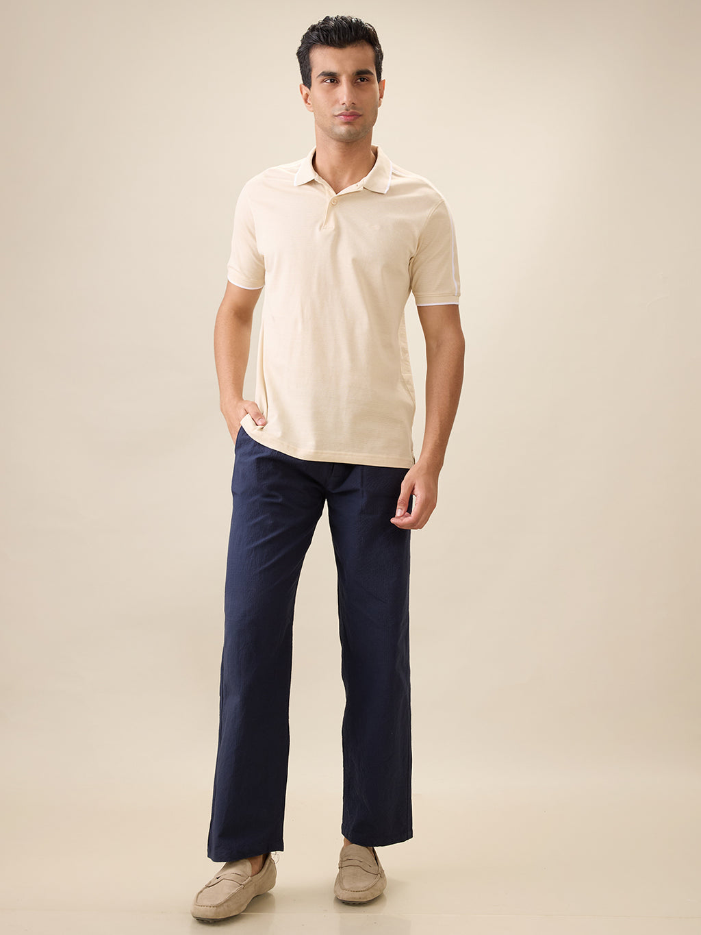 Nick&Jess Mens 100% Cotton Dobby Mens Nevy Blue Pajama